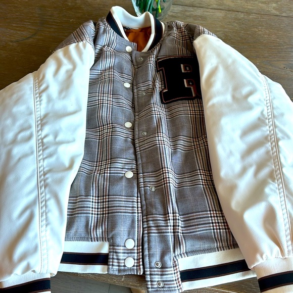 H & M brown pattern bomber jacket - Picture 7 of 7